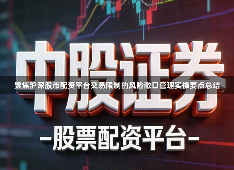 聚焦沪深股市配资平台交易限制的风险敞口管理实操要点总结