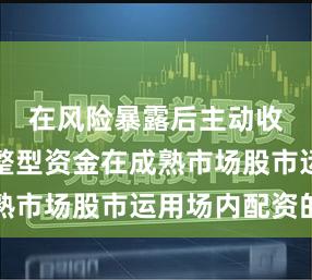 在风险暴露后主动收缩的调整型资金在成熟市场股市运用场内配资的